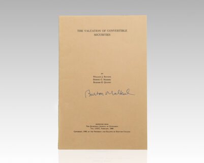 The Quarterly Journal of Economics: The Valuation of Convertible Securities.