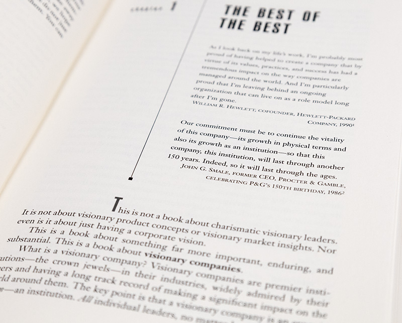 Built to Last: Successful Habits of Visionary Companies.