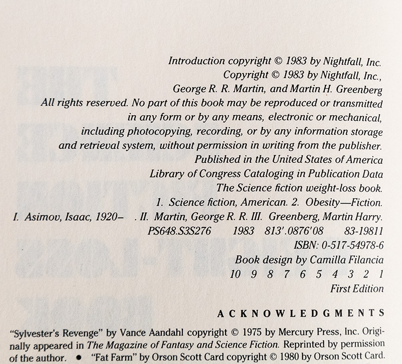The Science Fiction Weight-Loss Book.