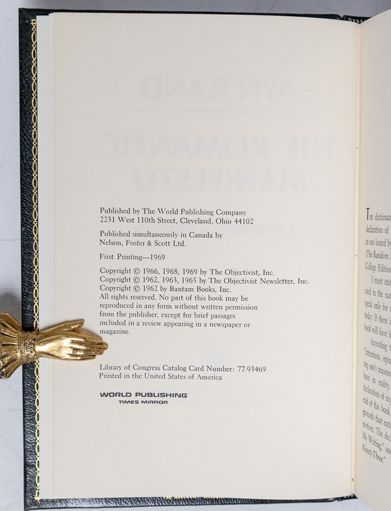 The Romantic Manifesto: A Philosophy of Literature.
