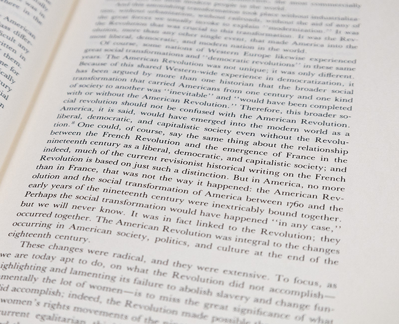 The Radicalism of the American Revolution.