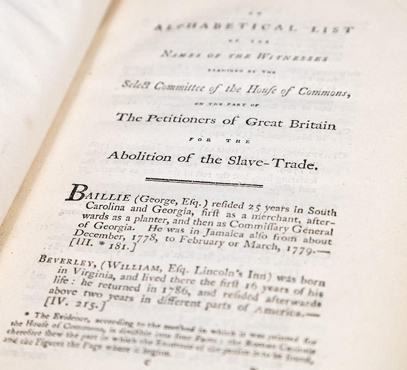 An Abstract of the Evidence Delivered Before a Select Committee of the House of Commons in the Years 1790, and 1791; On the Part of the Petitioners for the Abolition of the Slave-Trade.