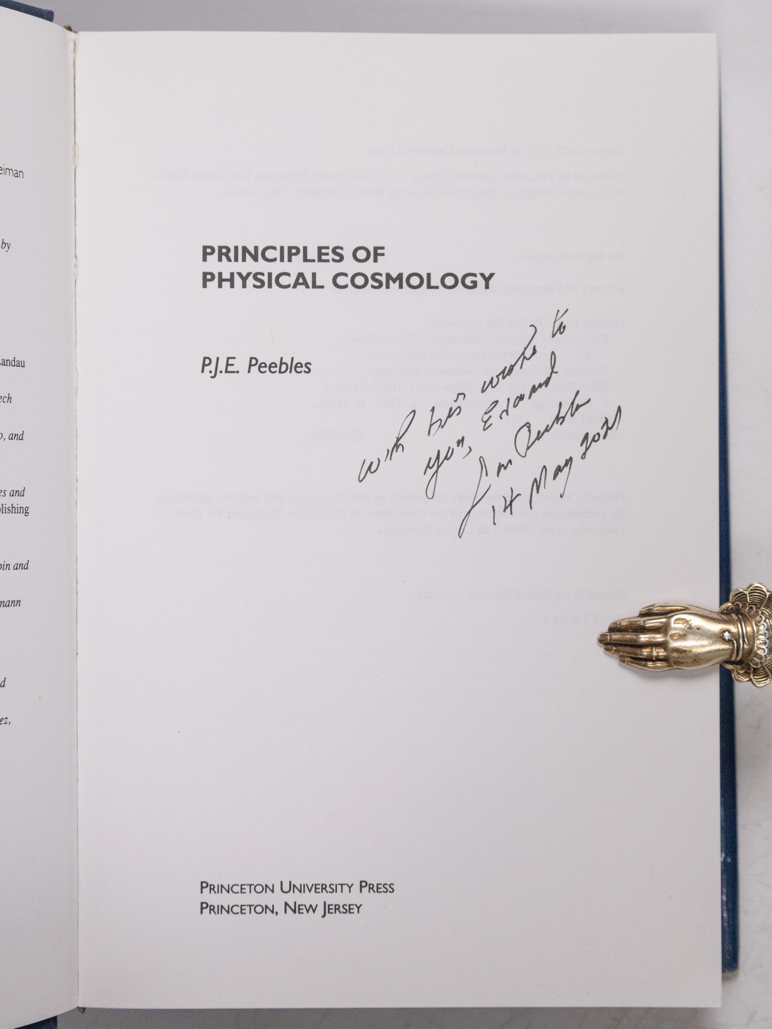 Principles of Physical Cosmology.