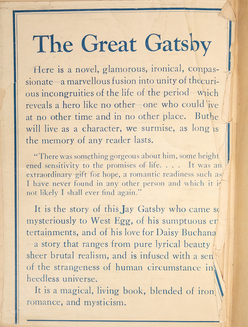 The Great Gatsby.