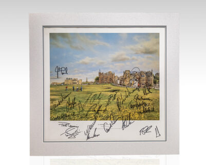 "St Andrews – Home of Golf" Print Signed by Twenty-One Open Champions.