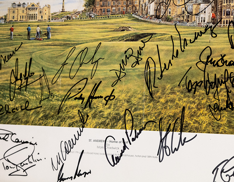 "St Andrews – Home of Golf" Print Signed by Twenty-One Open Champions.