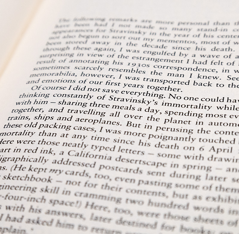 Stravinsky: Glimpses of a Life.