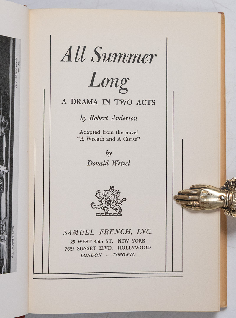 All Summer Long: A Drama in Two Acts.