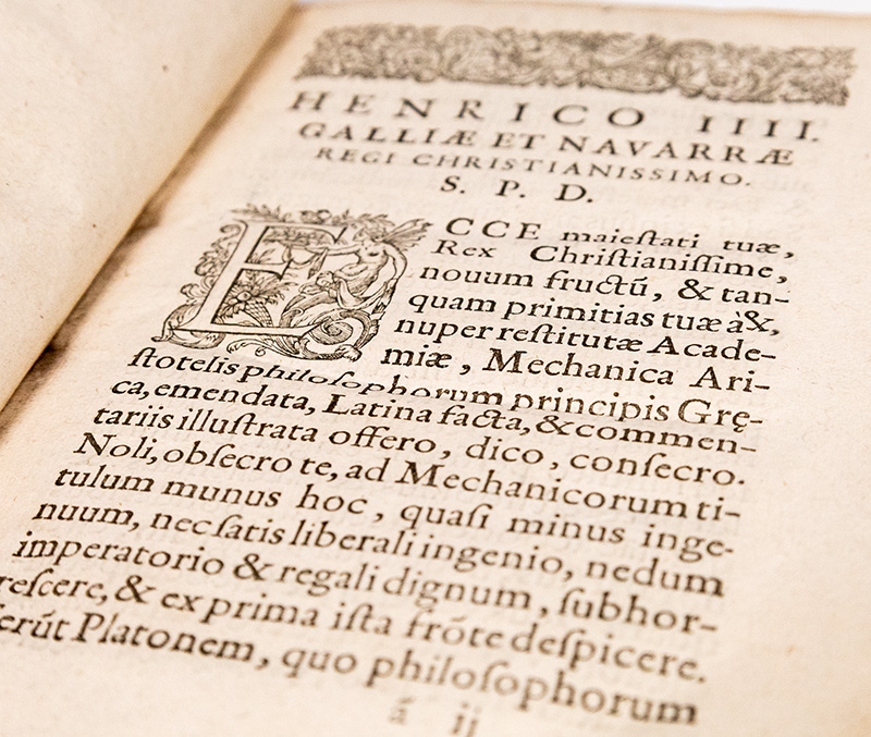Mechanica Graeca, emendata, Latina facta, & commentariis illustrata ab Henrico Monantholio.