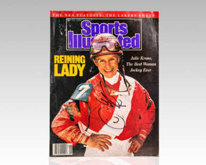 Julie Krone Signed 1989 Sports Illustrated.