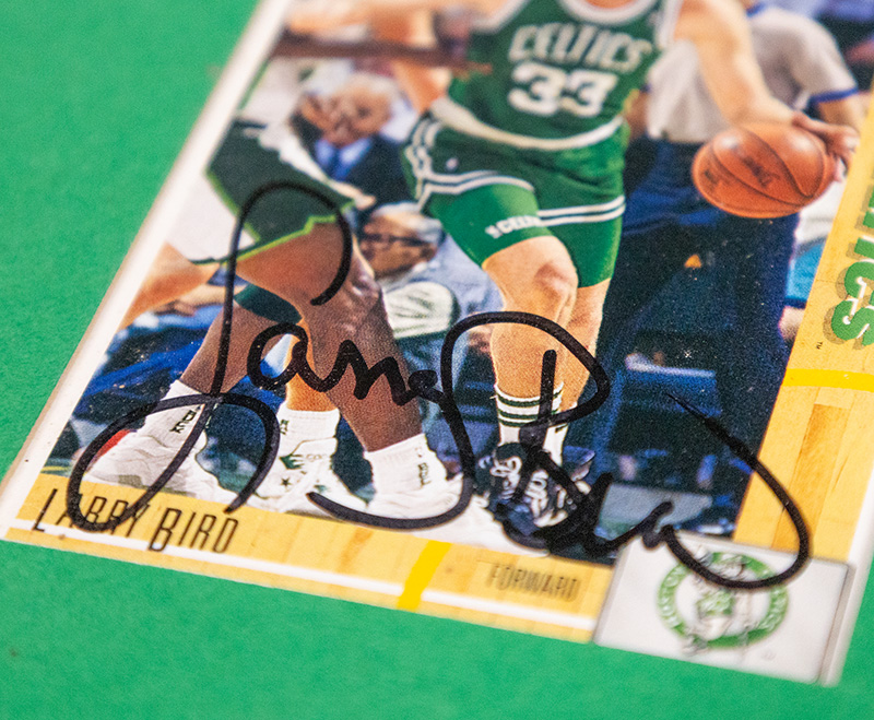 Larry Bird Signed 1991 and 1992 Upper Deck Cards.