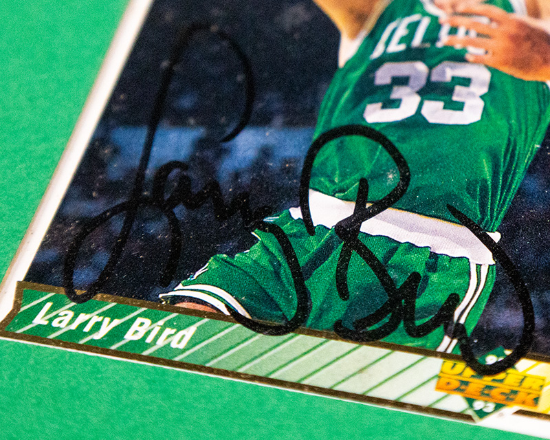 Larry Bird Signed 1991 and 1992 Upper Deck Cards.