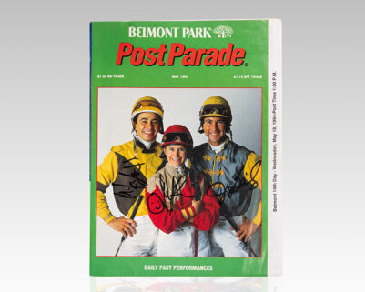 Mike Smith, Julie Krone, and Jerry Bailey Signed 1994 Post Parade.