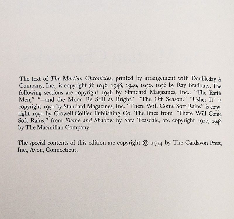 The Martian Chronicles.