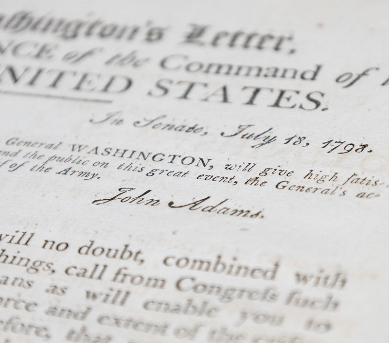 General Washington's Letter, Declaring His Acceptance of the Command of the Armies of the United States.