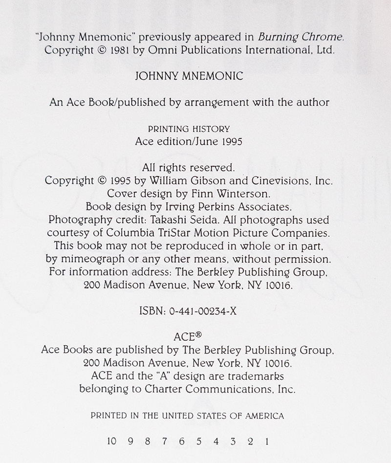 Johnny Mnemonic: The Screenplay and the Story. - Image 3
